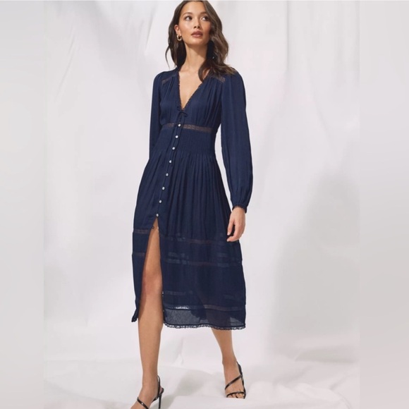 Wilfred Navy Blue Midi Dress - Picture 2 of 16